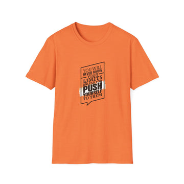 Unisex Softstyle T-Shirt - "Push Yourself to Try" Motivational Tee