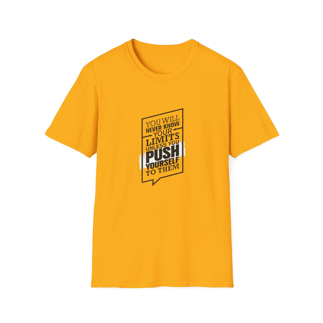 Unisex Softstyle T-Shirt - "Push Yourself to Try" Motivational Tee