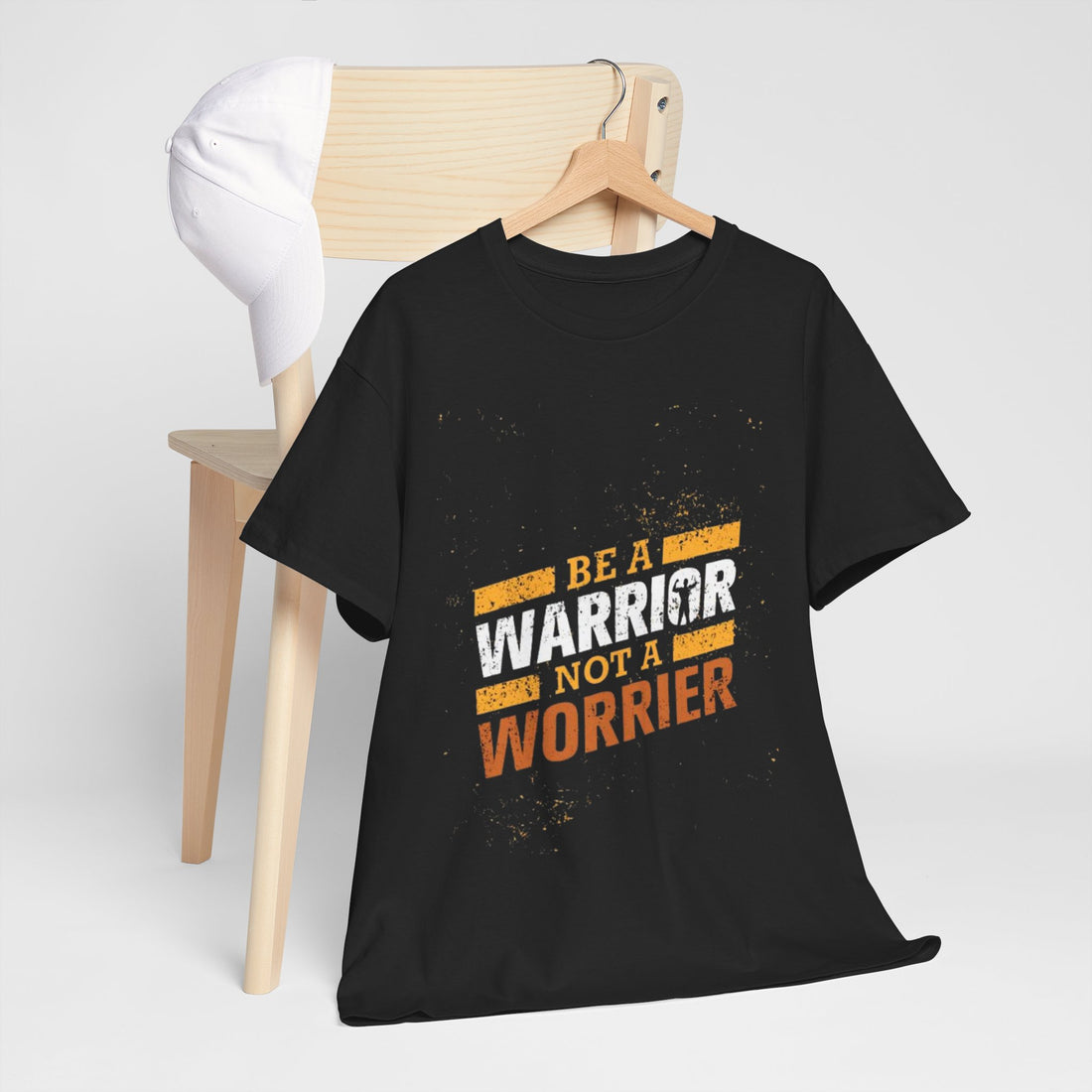 "Be A Free Spirit, Not A Worrier" Unisex Heavy Cotton Tee - Relaxed Fit Inspirational Shirt