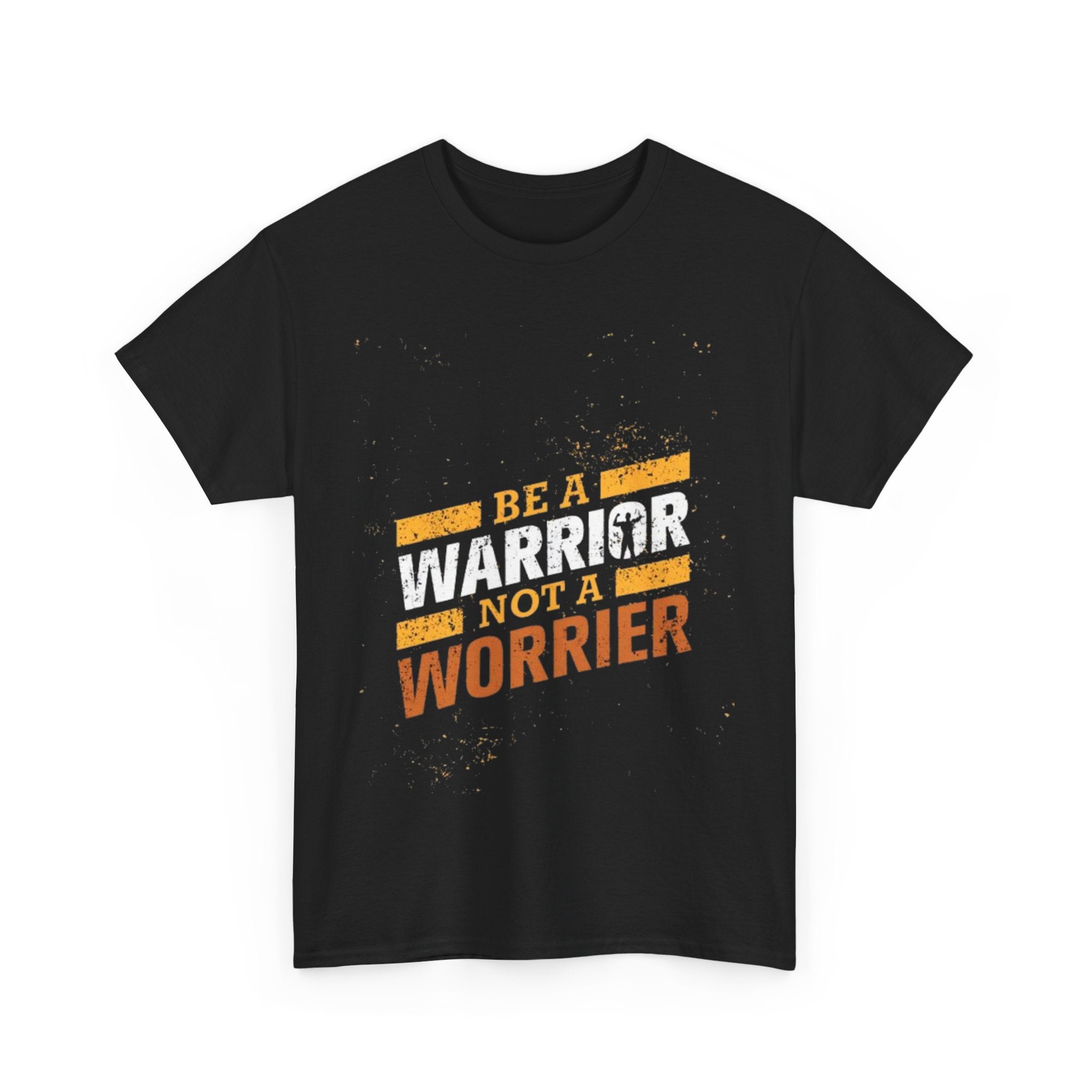 "Be A Free Spirit, Not A Worrier" Unisex Heavy Cotton Tee - Relaxed Fit Inspirational Shirt