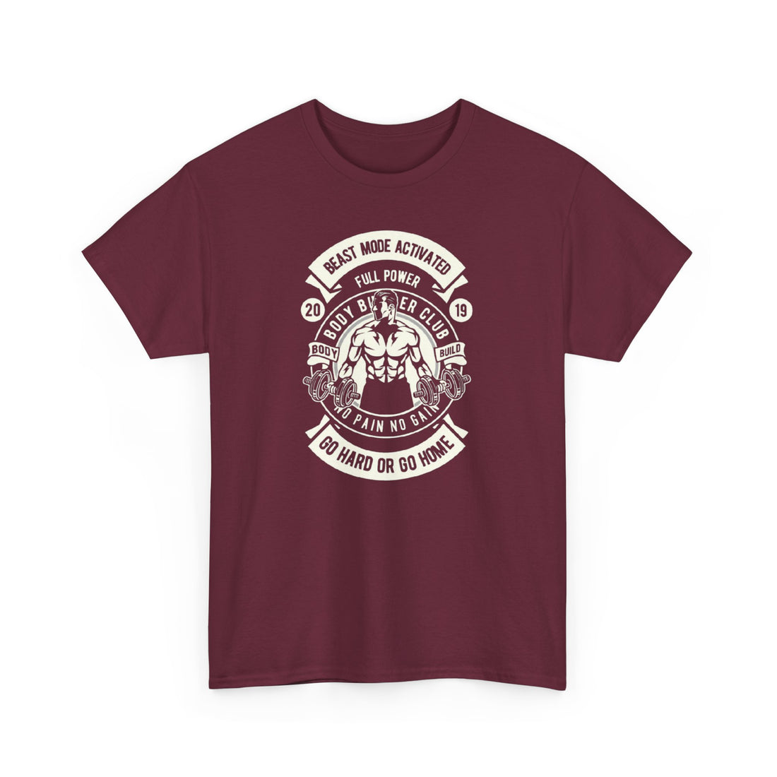 East Mode Activated Fitness Tee – Unisex Heavy Cotton Shirt for Gym Enthusiasts