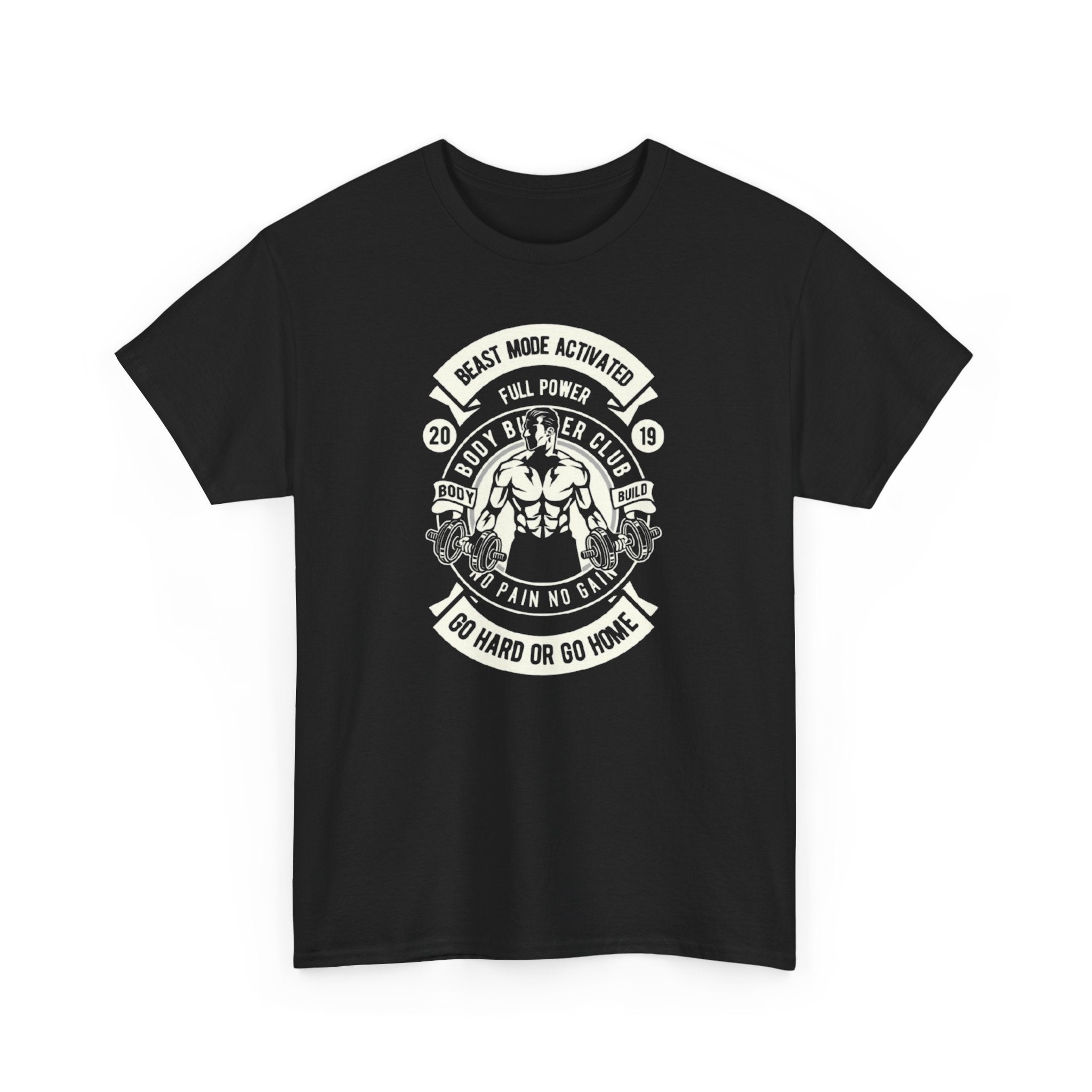 East Mode Activated Fitness Tee – Unisex Heavy Cotton Shirt for Gym Enthusiasts