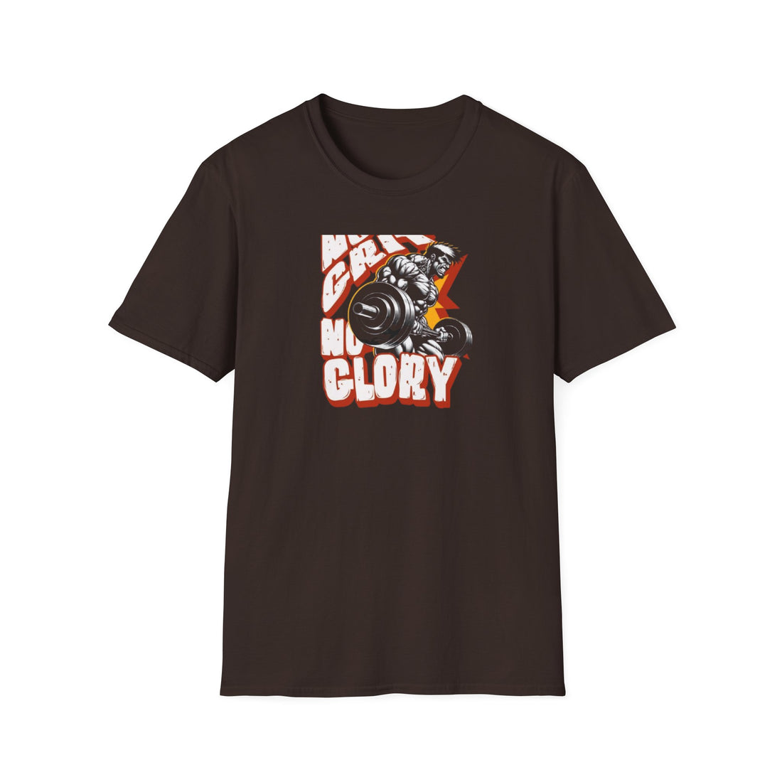Fitness Motivation Unisex Softstyle T-Shirt - "No Grit, No Glory"
